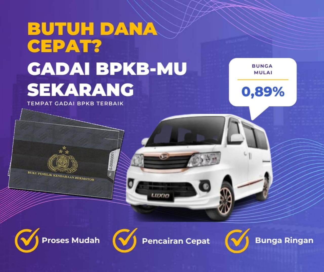 Kredit Jaminan BPKB Mobil Daihatsu Luxio Dapat Dana Berapa? Seperti Ini Simulasinya
